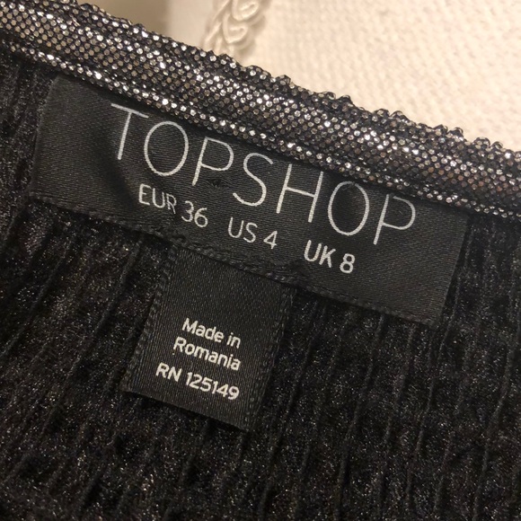 Topshop Silver Metallic Plissé Surplice Dress 4 - Picture 6 of 8